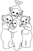 coloriage Telettubies font la ronde